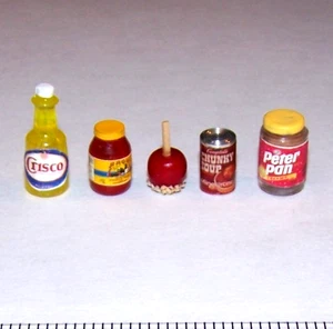 1:12 Miniatur Lebensmittel Lebensmittel Ragu Süßigkeiten Apfel Peter Pan Lot Puppenhaus Diorama - Bild 1 von 8