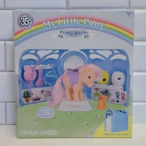 My Little Pony Pretty Parlor Peachy 35th Anniversary 16 Pc Set Carry Case Retro - Bild 1 von 8