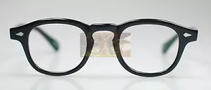 Vintage women eyeglasses frames men black glasses johnny depp black glass frames - Picture 1 of 5