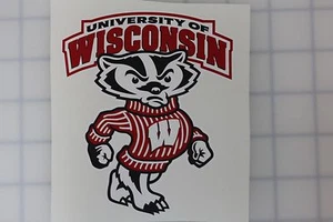 Wisconsin Badgers NCAA Vinyl Sticker Decal Cornhole Car Truck Bumper Laptop wall - Picture 1 of 1