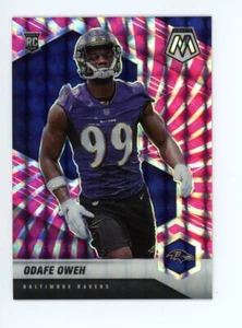 2021 Panini Mosaic #354 ODAFE OWEH Rookie RC PINK SWIRL #9/11 Baltimore Ravens - Picture 1 of 2
