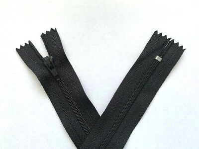 Closed end zip dressmaking 6" 8" 10" 12" 14" 16" Black White Pink Grey Navy Red