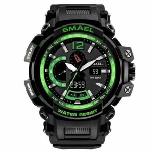 (**) RELOJ PULSERA DIGITAL DEPORTIVO. CUARZO.CRONÓGRAFO.ALARMA VERDE NEGRO.Watch - Imagen 1 de 2