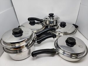 Saladmaster System 7 Cookware Set 11 Pieces Vapo Lids Pots Pans Electric Skillet