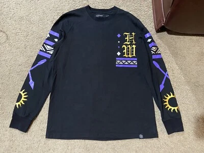 Hudson Outerwear KING Purple Black Gold Cotton Long Sleeve T-Shirt Men’s Size M - Image 1 of 4