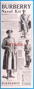 BURBERRY WW1 'Naval Officers Kit' Advert #4 : Antique 1918 Print - Foto 1 di 1