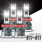 4x H11 H9 LED Headlight Kit High Low Beam Bulb for Volvo S60 2005-2009 2012 2013