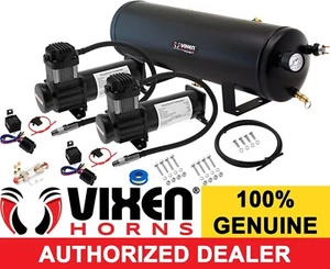 3GAL AIR TANK/200 PSI COMPRESSORS ONBOARD SYSTEM KIT F/TRAIN HORN 12V VXO8330BDP - Foto 1 di 11