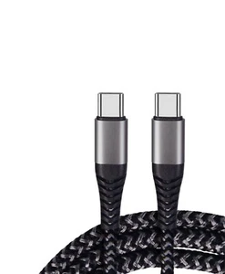 Braided Type C To Type-C Charger Cord Quick Fast Charging Data Sync Cable iPhone - Picture 1 of 7