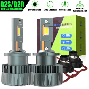 RIDROID D2S D2R LED Headlight Bulbs Replace HID Xenon White 6500K Conversion Kit - Picture 1 of 11