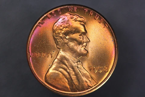 1958 LINCOLN CENT FRESH FROM AN ORIGINAL COLLECTION-SUPER GEM tone-LOT AA-5734 Cover