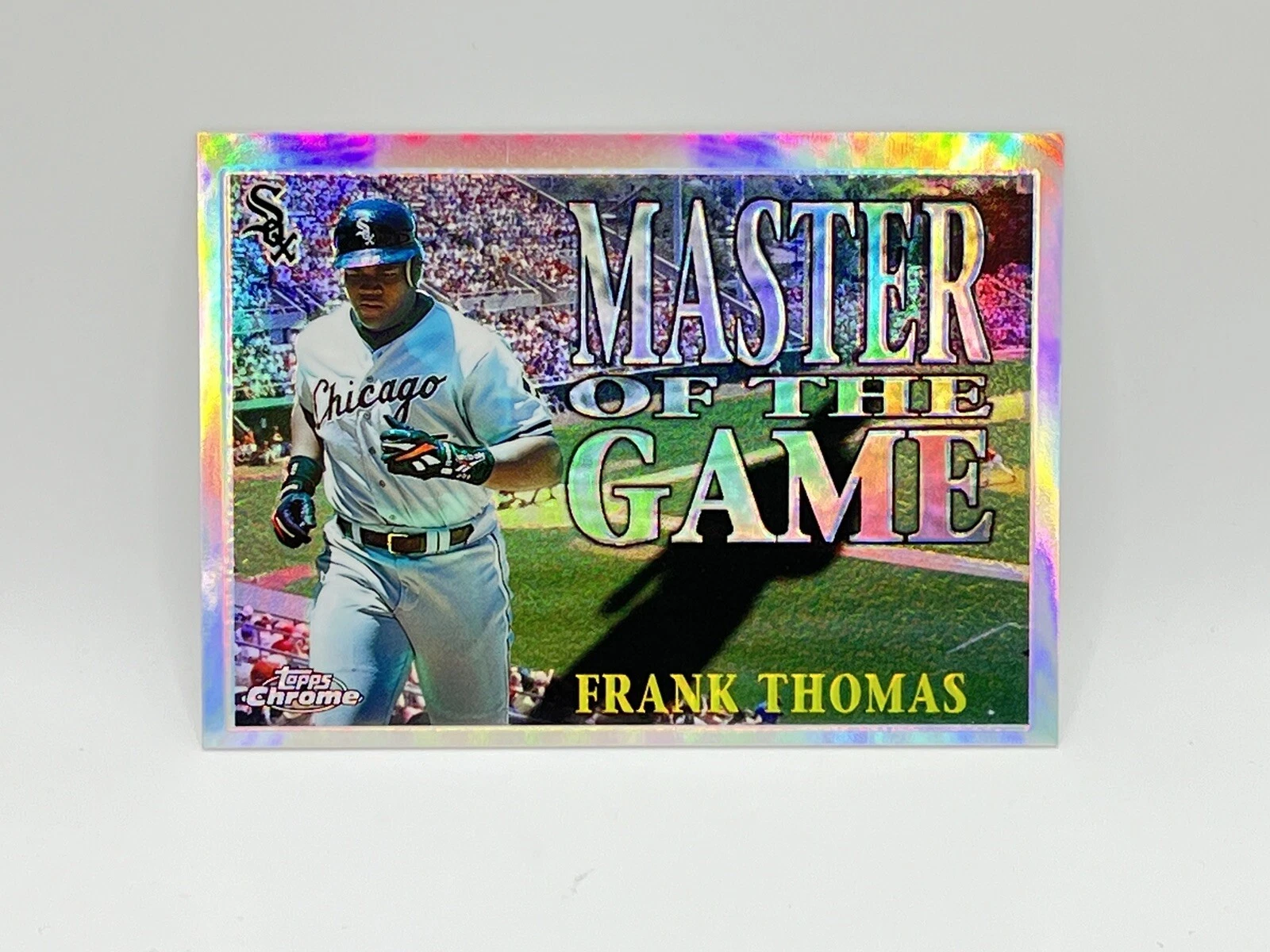 1996 Topps Chrome Frank Thomas Masters Of The Game Refractor #MG20