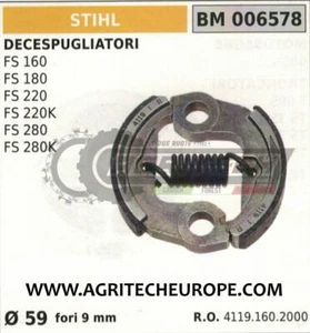 41191602000 FRIZIONE COMPLETA DECESPUGLIATORE STIHL FS220K FS280 FS280K Ø59 - Picture 1 of 1