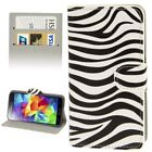 Zebra PU case with card holder for Samsung Galaxy S5 mini/G800 printed