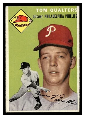 1954 TOPPS TOM QUALTERS #174 ROOKIE CARD PHILADELPHIA PHILLIES HIGHER GRADE NICE - Image 1 of 2
