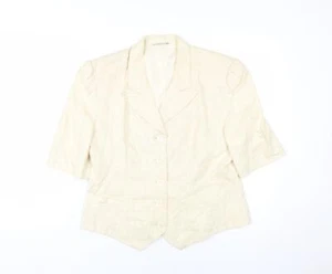 Laura Ashley Women's Beige Linen Blazer UK 14 - Picture 1 of 12