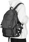 Lightweight School Bag Casual Daypack Laptop Backpack For Men F-dark Grey 