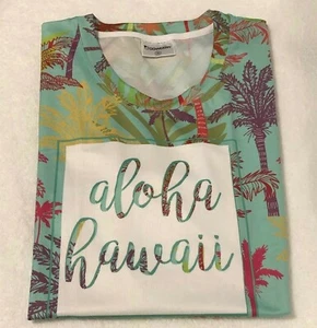 Cow Cow Herren T-Shirt Medium mehrfarbig Aloha Hawaii kurzärmelig Rundhalsausschnitt  - Bild 1 von 5