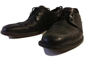 Mens Cole Haan Black Leather Oxfords 8M Lace Up Center Seam Split Toe CO6399  - Picture 1 of 10