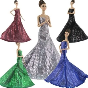 Sequin Party Dress For 11.5" Doll Clothes Gown 1/6 Doll Accessories Outfits Toy - Picture 1 of 18