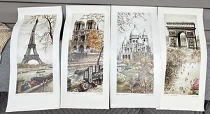 4 Ortiz Alfau Editions Krisarts Paris Lithographien Eiffel Notre Dame 1970er Jahre - Bild 1 von 12