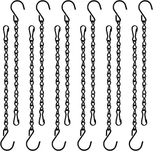 12 Pack Black Hanging Chains for Bird Feeders, Lanterns, and Ornaments - Picture 1 of 12