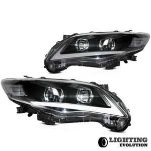 VLAND For 2011-2013 Toyota Corolla LED DRL Headlights Left+Right Projector Lens - Picture 1 of 10