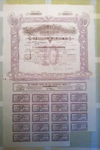 COMPAÑÍA DE EXPLORACIÓN DE COBRE Y ORO CLONCURRY LIMITADA, GARANTÍA DE ACCIONES 1907 - Imagen 1 de 2