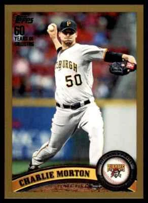 2011 Topps Update Gold Charlie Morton #US235 Pittsburgh Pirates 1787/2011 - Image 1 of 2