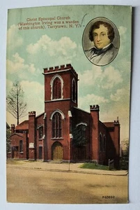 Tarrytown NY New York Christ Episcopal Church Warden Irving Vintage Postcard L8 - Picture 1 of 2