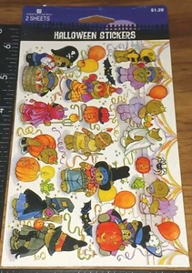 Vintage Stickers,agc,halloween Party,1 Pkg 2 Sheets(SBX8) - Picture 1 of 4