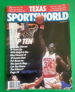 TEXAS SPORTSWORLD-JULY 1985-HAKEEM OLAJUWON/ROCKETS - COMPELTE MAGAZINE - Picture 1 of 1
