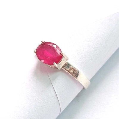 Anillo pequeño hecho a mano de plata de ley 925 de ónix rojo natural todos los tamaños disponibles Foto 1 de 4