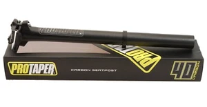 ProTaper Forty Carbon MTB Seatpost 31.6mm Zero Offset 400mm Black NEW - Picture 1 of 4