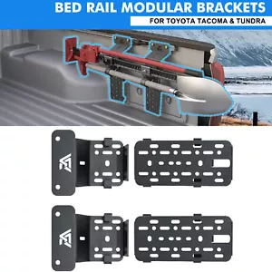 Bed Rail Mounts Fit for Toyota Tacoma Tundra Recovery Board Brackets NEW - Picture 1 of 22
