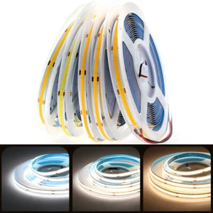 FCOB LED Strip Light 280 320 LEDs Flexible FOB COB Led Lights Dimmable DC12V 24V - Picture 1 of 15