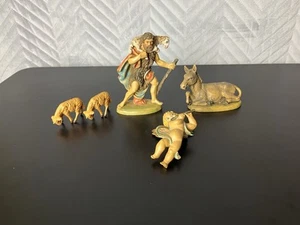 Vintage Fontanini Nativity Set Pieces Shepard Donkey Italy READ Animals Angel - Picture 1 of 11