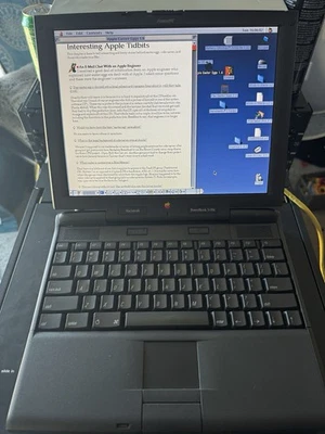 PowerBook 3400c Grado A Probado Funcionamiento 200MHz/48MB/40GB 3 Baterías Cargador CD Foto 1 de 4