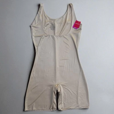 Spanx Open Bust Mid Thigh Bodysuit NWT Sz 3X 10133P Natural Glam Beige Shapewear - Image 1 of 4