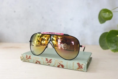 Vintage 1980s Sunglasses NOS Multicolor Taiwan Aviator Cowboy Western Grandpa - Image 1 of 4