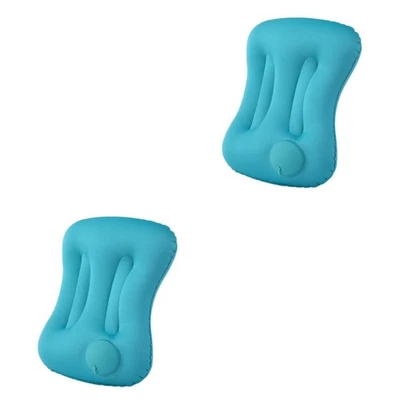  Set of 2 Kopfkissen Strand Aufblasbar Aufblasbares Camping Reisekissen - Bild 1 von 4