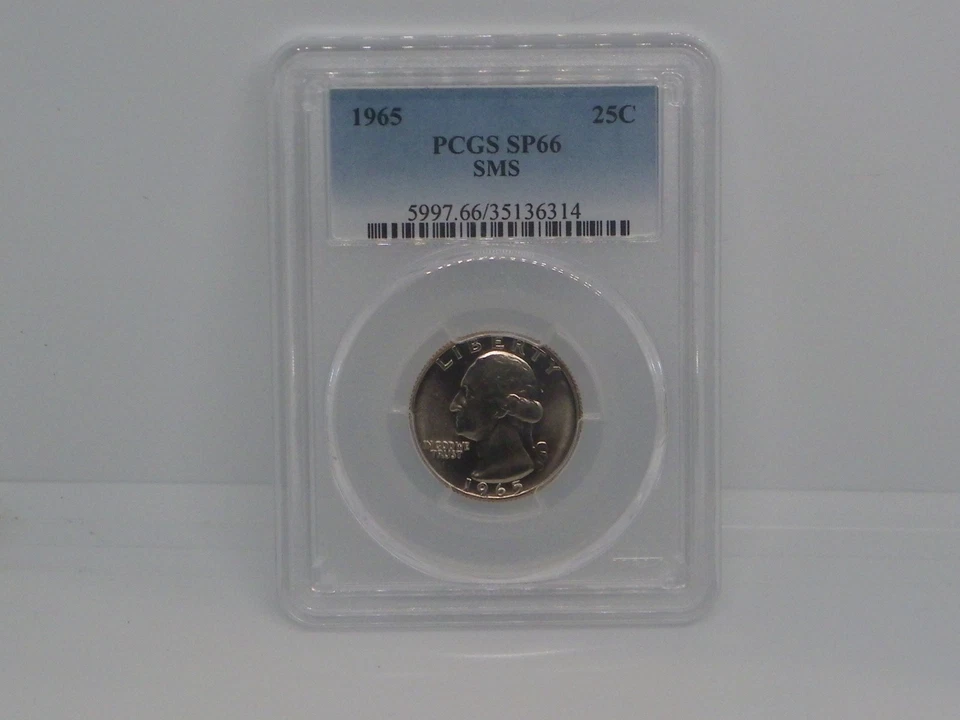 1965  SMS Washington Quarter PCGS SP66 - Image 1 of 1