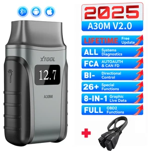 XTOOL A30M V2.0 Wireless Auto OBD2 Scanner All System Diagnostic Tool With Cable - Picture 1 of 14