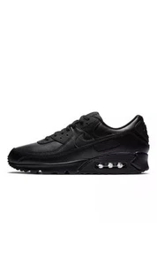 NIKE AIR MAX 90 LEATHER TRIPLE BLACK MENS SZ  10 CZ5594-001] Damaged Box - Picture 1 of 24