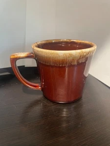 McCoy USA Brown Drip Glaze Coffee Tea Mug Cup 8 Oz 3 1/2 inches Tall Vintage - Picture 1 of 6