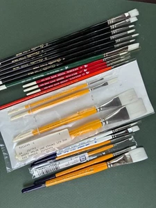 21 WEISSE NYLON KUNSTPINSEL - Bild 1 von 5