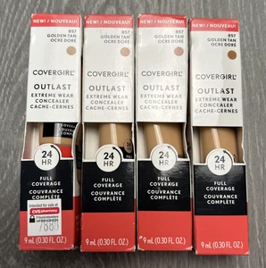 Covergirl Outlast Extreme Wear Concealer 857 Golden Tan Full Coverage 4 Pack New - Picture 1 of 2