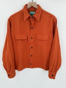 Big Bud Press Overshirt Mens XS Orange Flannel Shirt Button Up Made USA Workwear - Picture 1 of 3