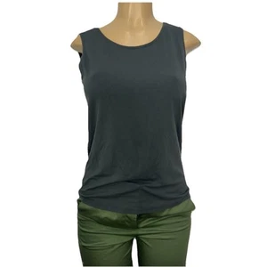 Eileen Fisher Gray Knit Tank Top Shirt Womens Size S Casual Sleeveless Cami - Picture 1 of 13