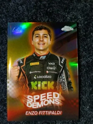 2024 Topps Chrome Formula 1  ENZO FITTIPALDI Gold Speed Demons #"50/50"BOOK ENDS - Image 1 of 4